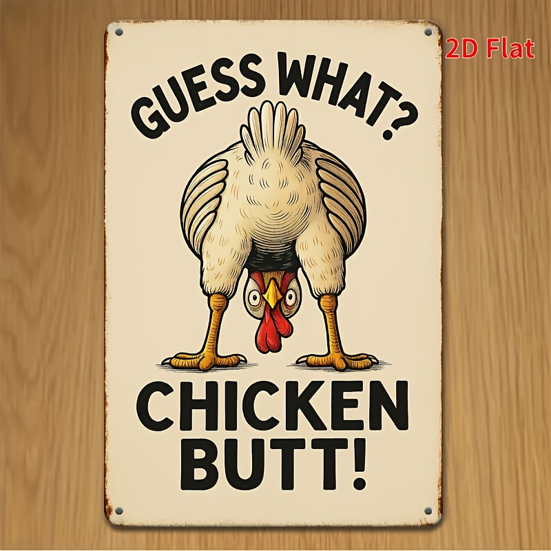 TEMU 2d Flat, Vintage Wooden Chicken Coop Tin Sign / Wooden Wall Art / Fun Vintage Decorative Plaque, Home Decor, Restaurant Decor, Bar Decor, Cafe