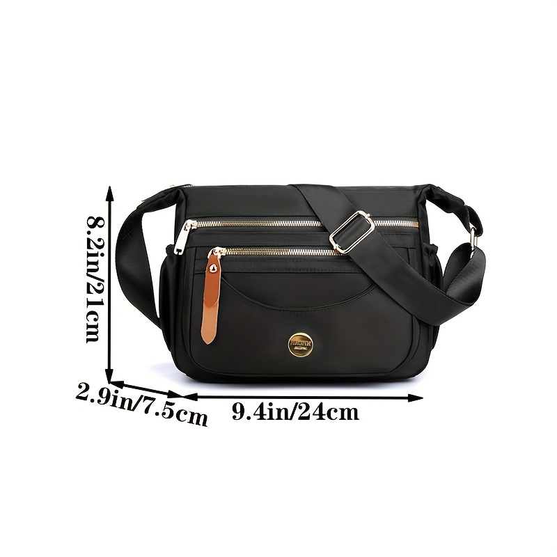 Unisex Multi-Layer Shoulder Bag, Versatile Crossbody Option