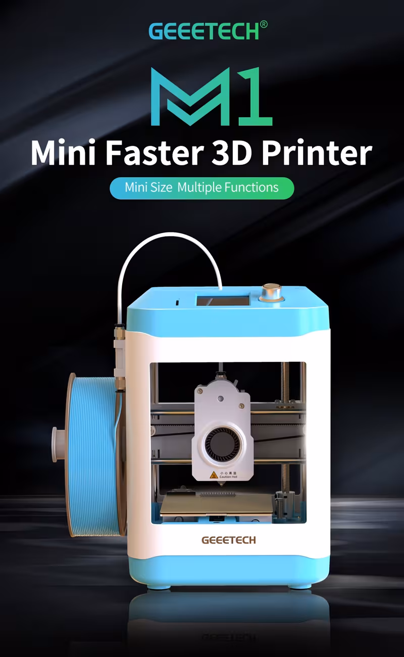 m1 mini 3d printer 250mm s high speed fully auto leveling fully pre assembled heat dissipation extruder print 94 4 33 3 94 inches for 3d printing enthusiasts and beginners Product details 0