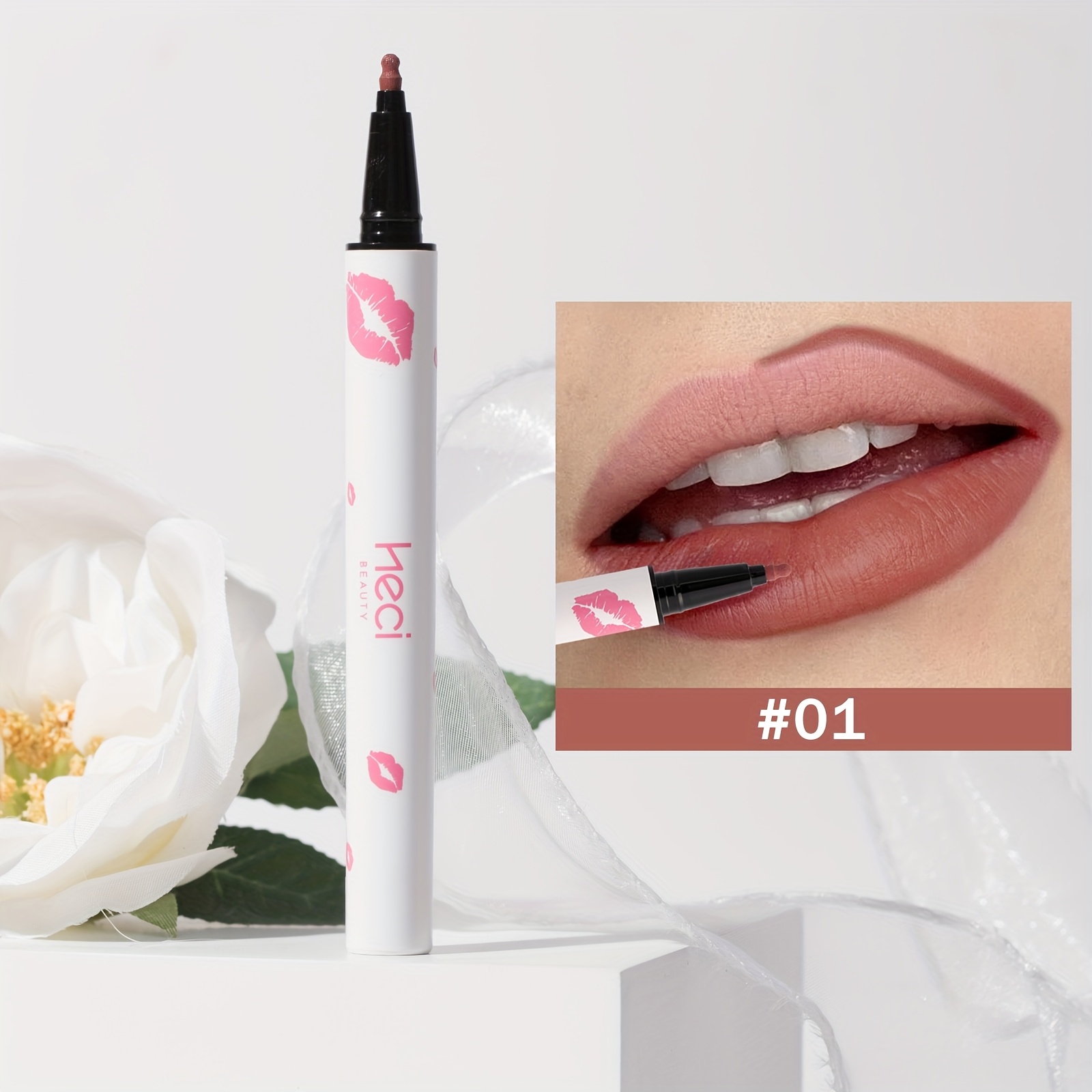 Image of 5-color Gourd-shaped Lip Liner - Waterproof & Sweatproof Matte Lip Pencil With Precise Tip, Nude Lip Gloss/ Lipstick ( Berry,,,) - Long-lasting For Natural Lip Definition, Suitable For Types