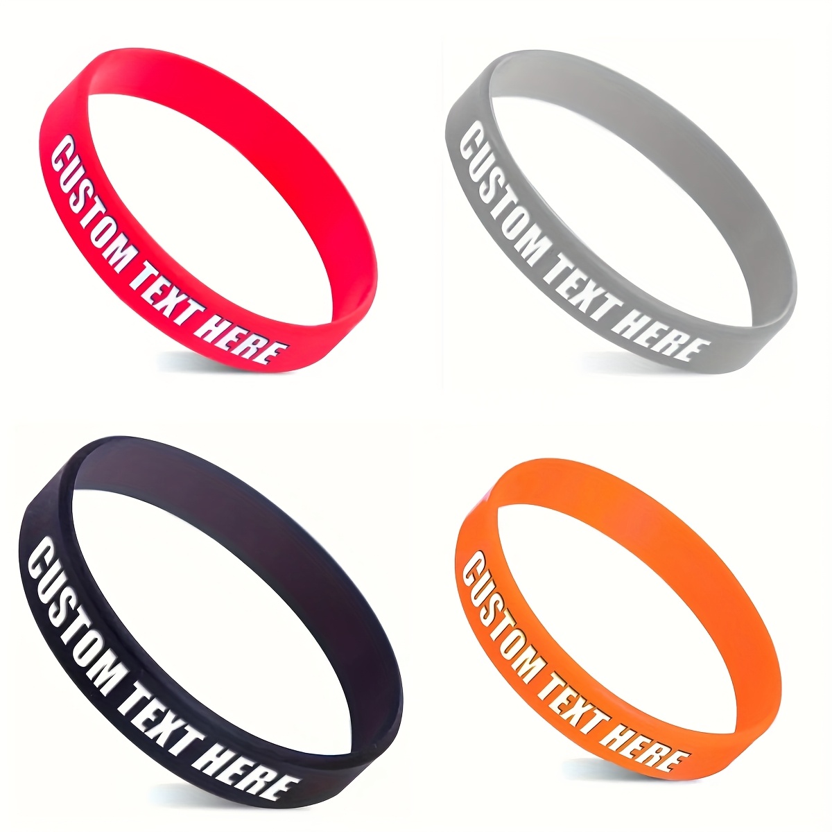 112pcs Customizable Multicolor Silicone Bracelets for Events