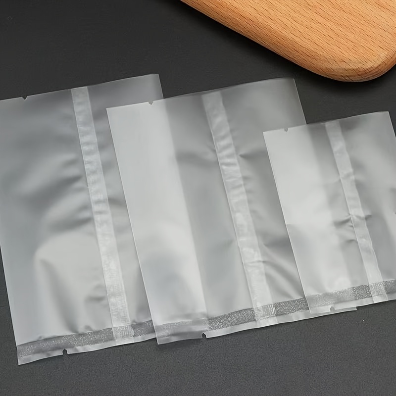 100pcs frosted transparent jewelry stationery bags machine sealed plastic pouch for crafts additions cards small items