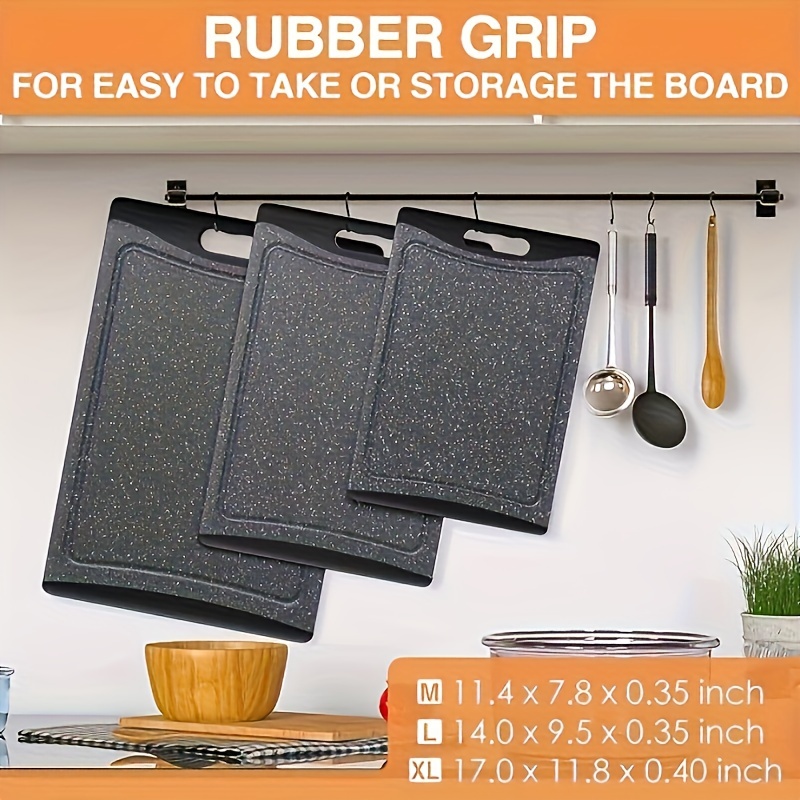 

3pcs Plastic Cutting Boards - , Chopping Set, For Meat, , Vegetables,