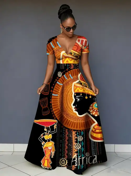 woman african dress sold on Temu United States woman african dress sold on Temu United States