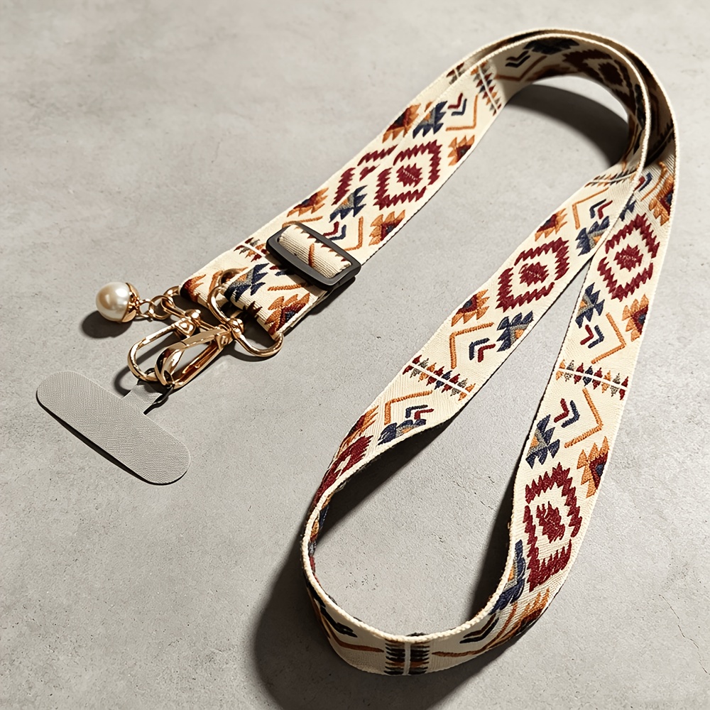 TEMU Bohemian Phone Lanyard Crossbody Adjustable Neck Strap With Holder & Detachable Anti-loss Suitable For All Smartphones, Tablets, For All Phone