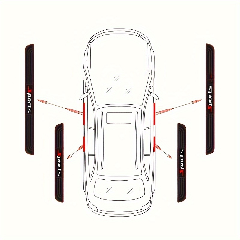 Auto Parts Rubber Door Sill Protectors Protective Strips Anti-scratch Edges