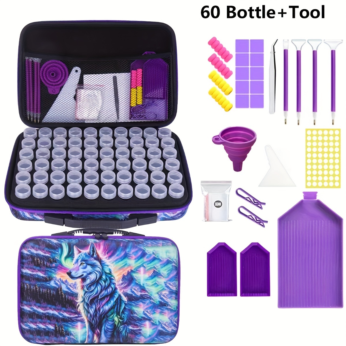 

Ice Wolf Organizer 60/70 - Storage Box For , Jewelry & Crafts, Includes Accessories Kit, For Diy Artists, & Seed Management