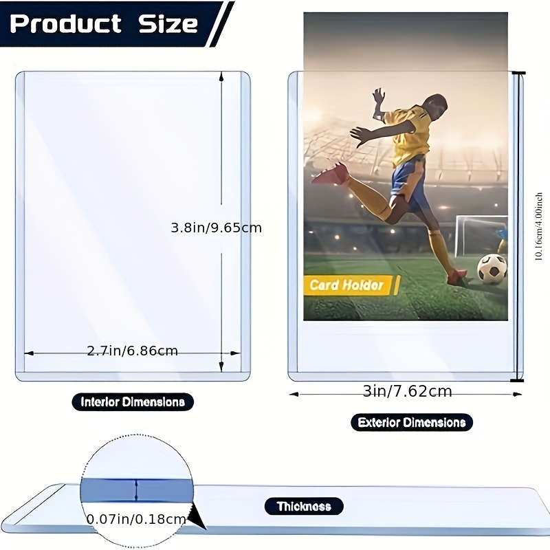 sports card sleeve sizes Amazon.com: 100 Pack Jumbo Card Sleeves Size L (5.4"x7.5") 4 Mil