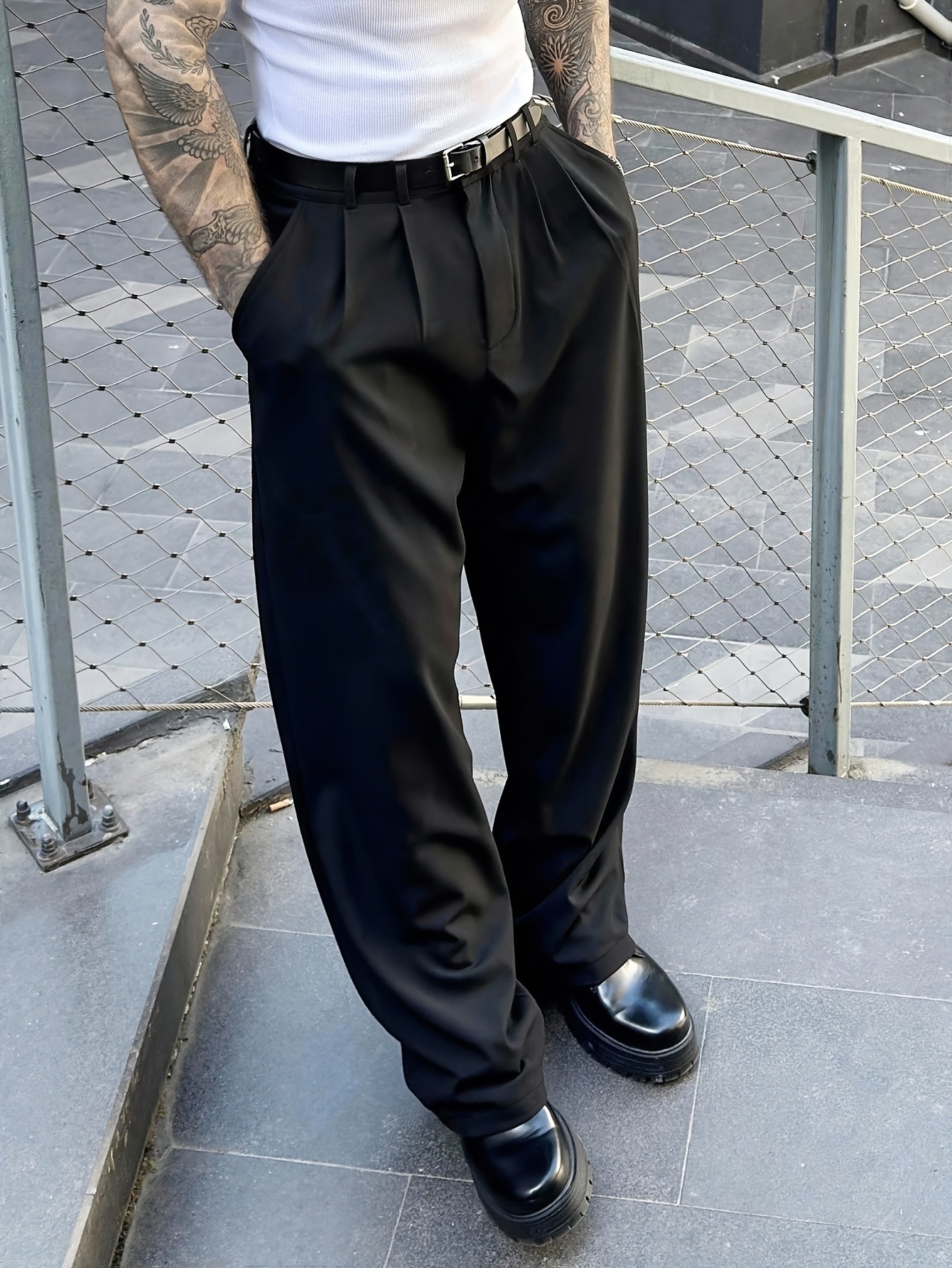 relaxed fit mens black dress pants Mens Pants Casual Relaxed Fit Big and Tall Elastic Waist Straight Leg Dress  Pant Lightweight Soft Comfy Travel Slacks Pantalones De Playa Para Hombre  Summer Outfits for Men at Amazon Men's Clothing