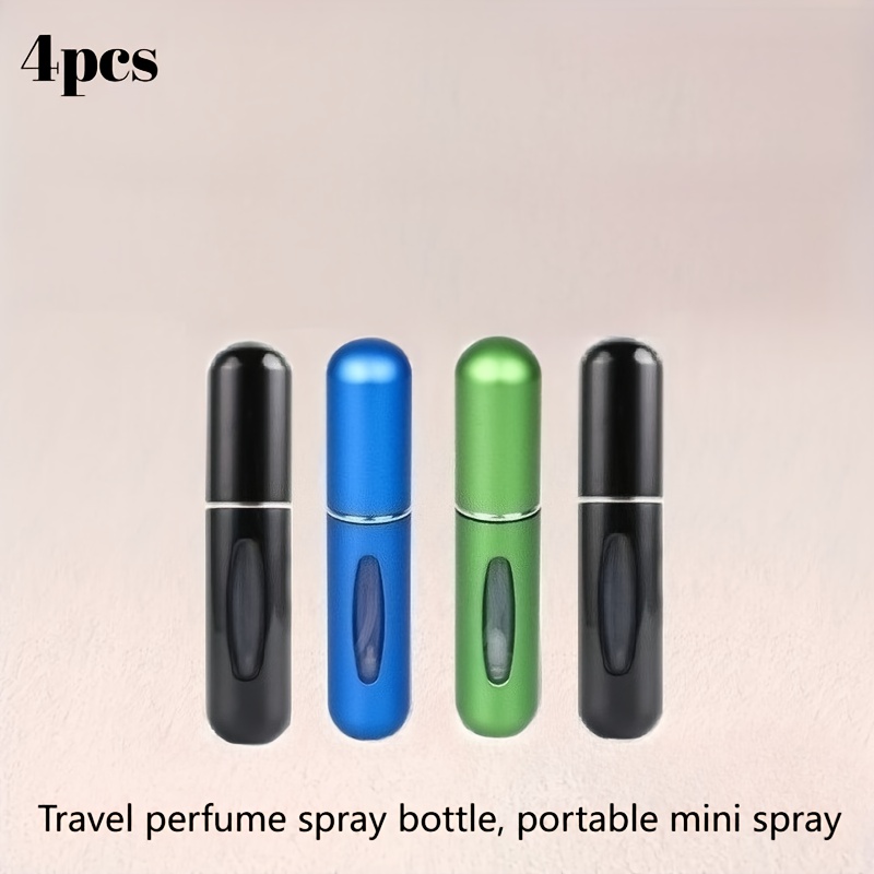 TEMU Set Of 4 Refillable 5ml Perfume Atomizers, Portable Travel Spray Bottles, Sprayers, Ideal For Carrying , Perfect For Business Trips And