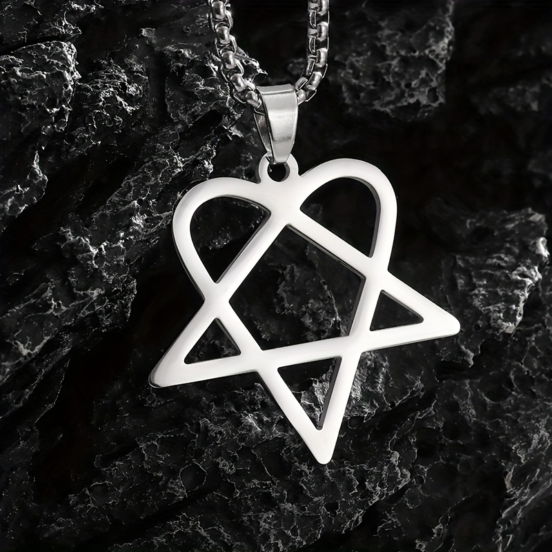 TEMU 1pc New Simple And Creative Stainless Steel Combination Five-pointed Star Pendant Necklace For Men And Women Daily Leisure Activities Banquet