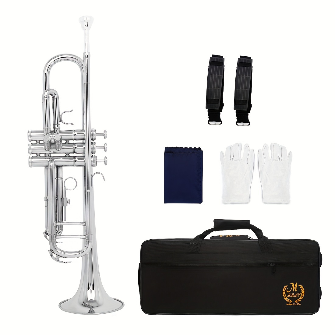 mbt620   double pole support trumpet b drop brass tube   cloth box