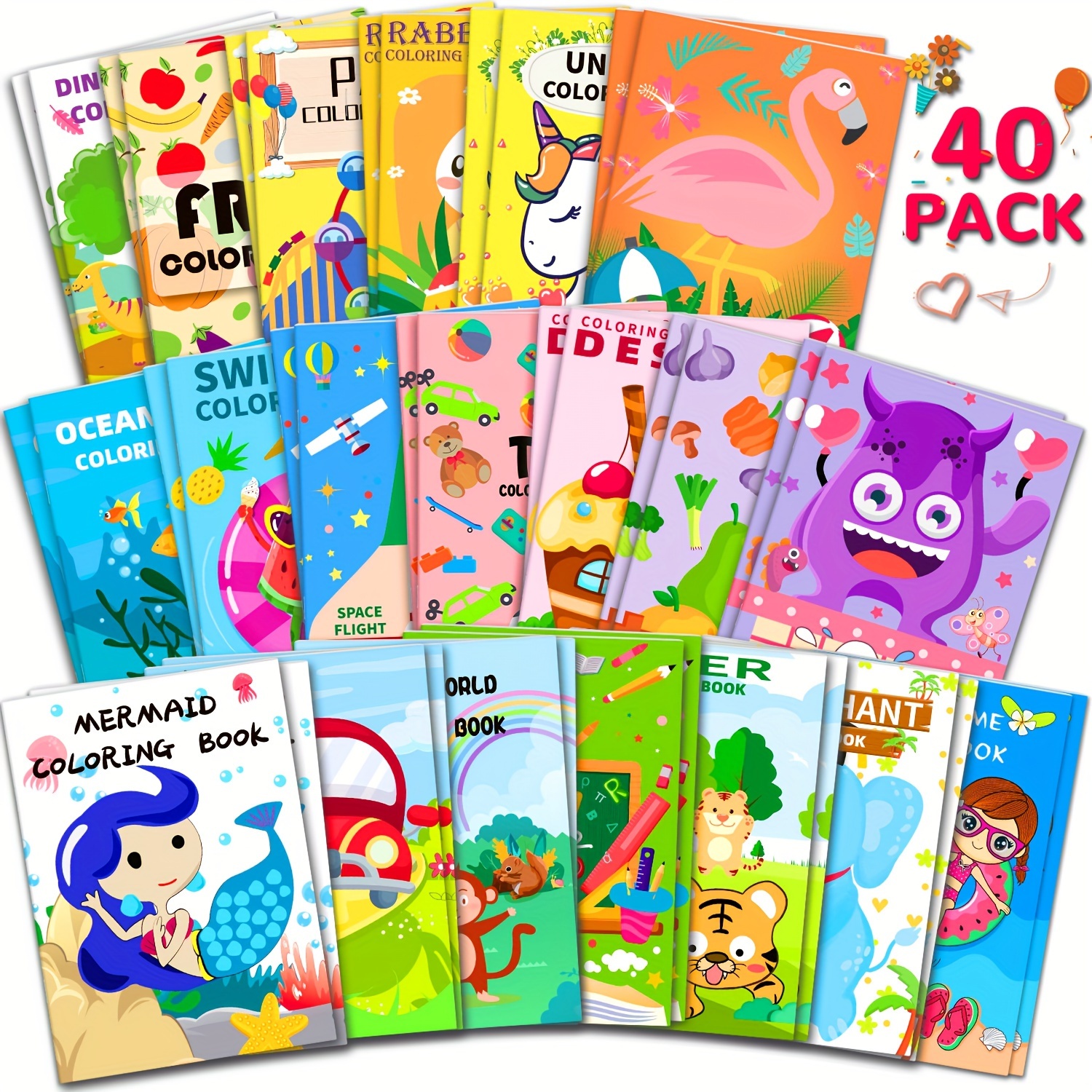 TEMU 40 Pack Coloring Books For Kids, Birthday Party Favors Gifts Goodie Bags Stuffer Fillers For School Classroom Activity Supplies Back To School