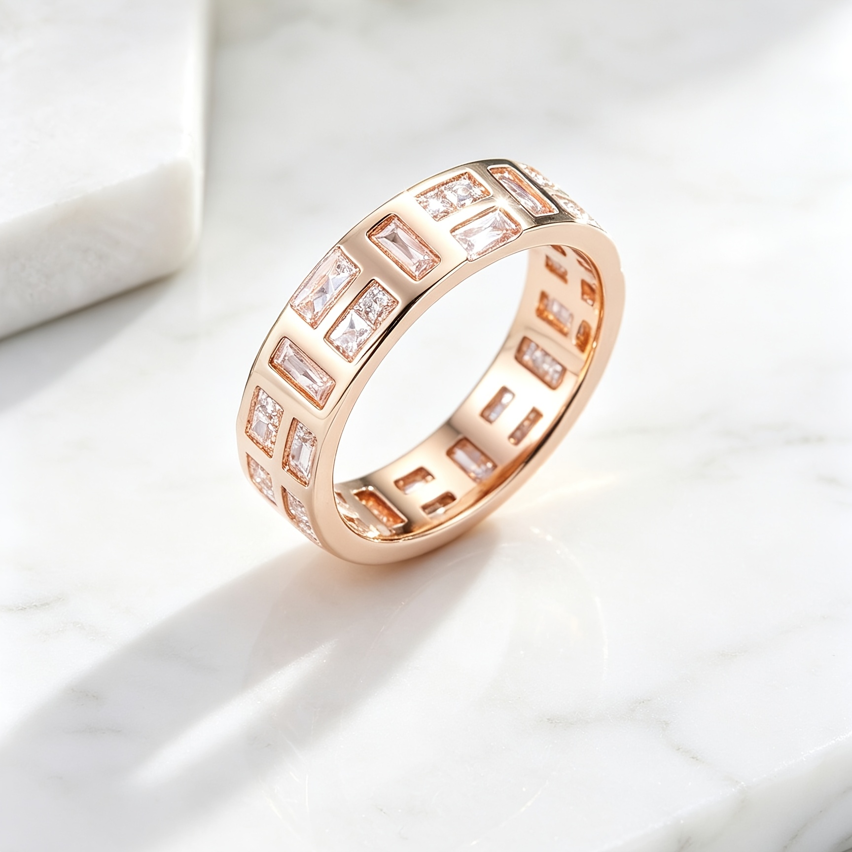 Women's Fashion Light Luxury Geometric Cutout Wide Hollow Ring