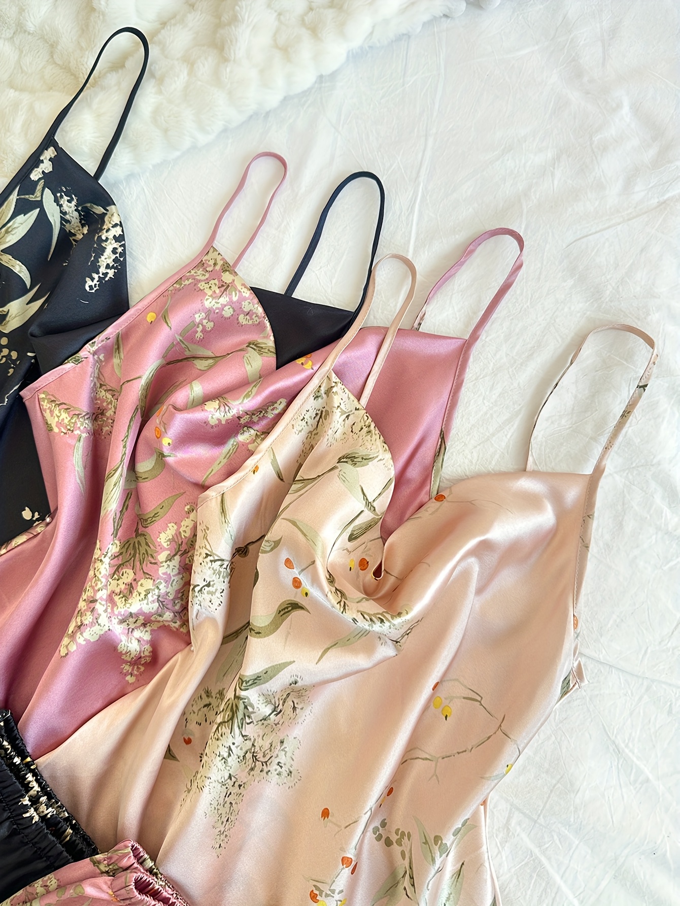 ultimate 6pcs Set of Sleepwear with Cherry Print, Ruffled Neckline, And Long Pants professional-grade 9 ultimate 6pcs Set of Sleepwear with Cherry Print, Ruffled Neckline, And Long Pants professional-grade - Image 9