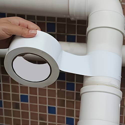 50 meter robustes weißes dichtungsband (5 cm breit) - wasserdichter, hochfester klebstoff, für heimdekoration, bodeninstallation und rohrdichtung | starke haftung, ausgezeichnete haltbarkeit