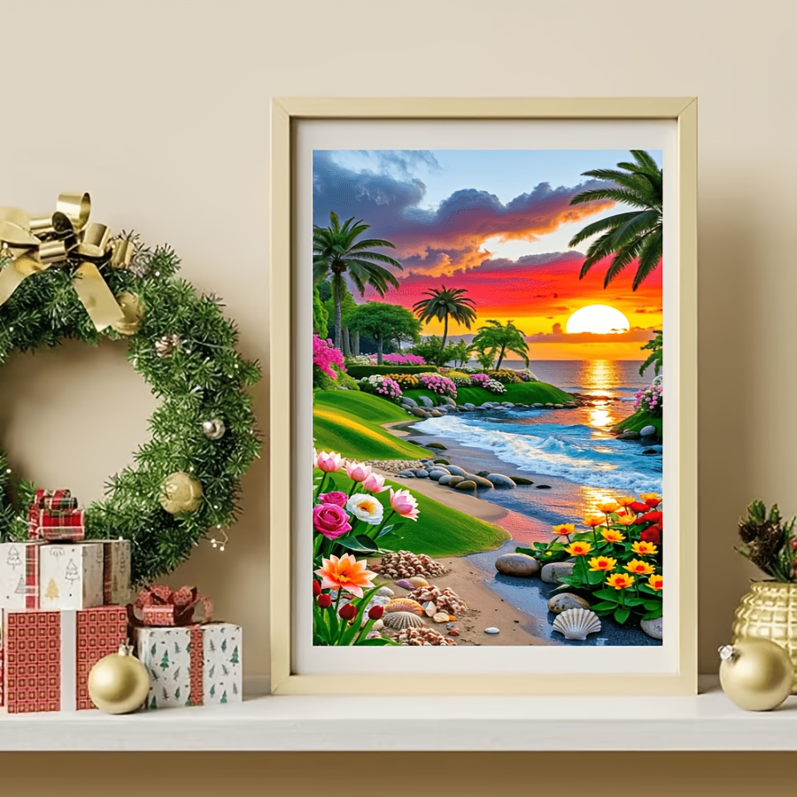 TEMU Nouveau kit de peinture diamant 5D sur le thème du avec ronds, toile à percer entièrement DIY, art mosaïque diamant, artisanat , cadeau