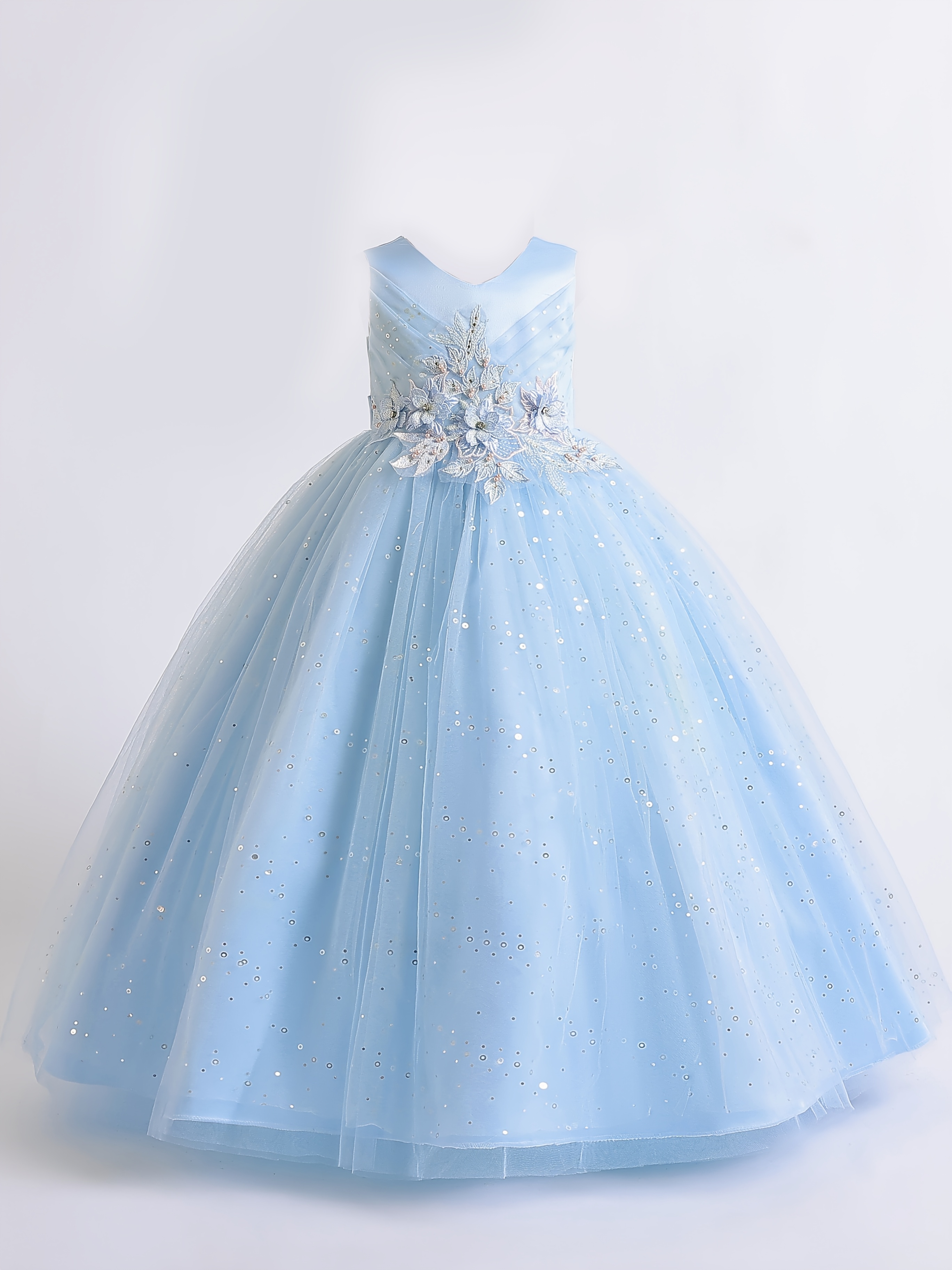 strapless open back dress The American Princess Dress: Girls White Tulle