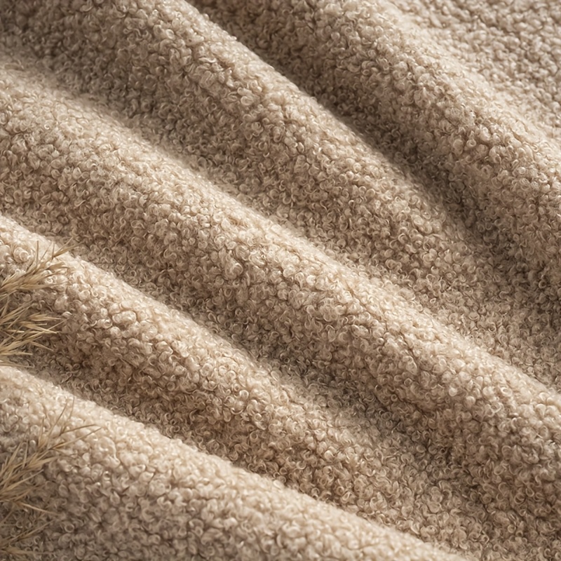 E-shop 1 Stück Premium Teddy-Stoff, Uni-Farben, 58"x36" – Dicker Plüschstoff für DIY-Bastelarbeiten, Kleidung, Kissenbezüge & Sofa-Deko,