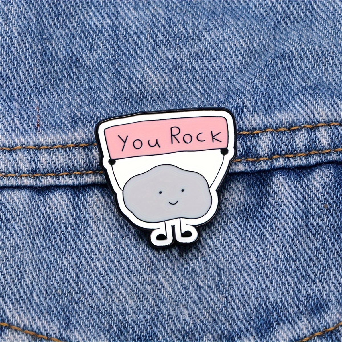 Cartoon Cute Stone Enamel Pin Decorative Brooch