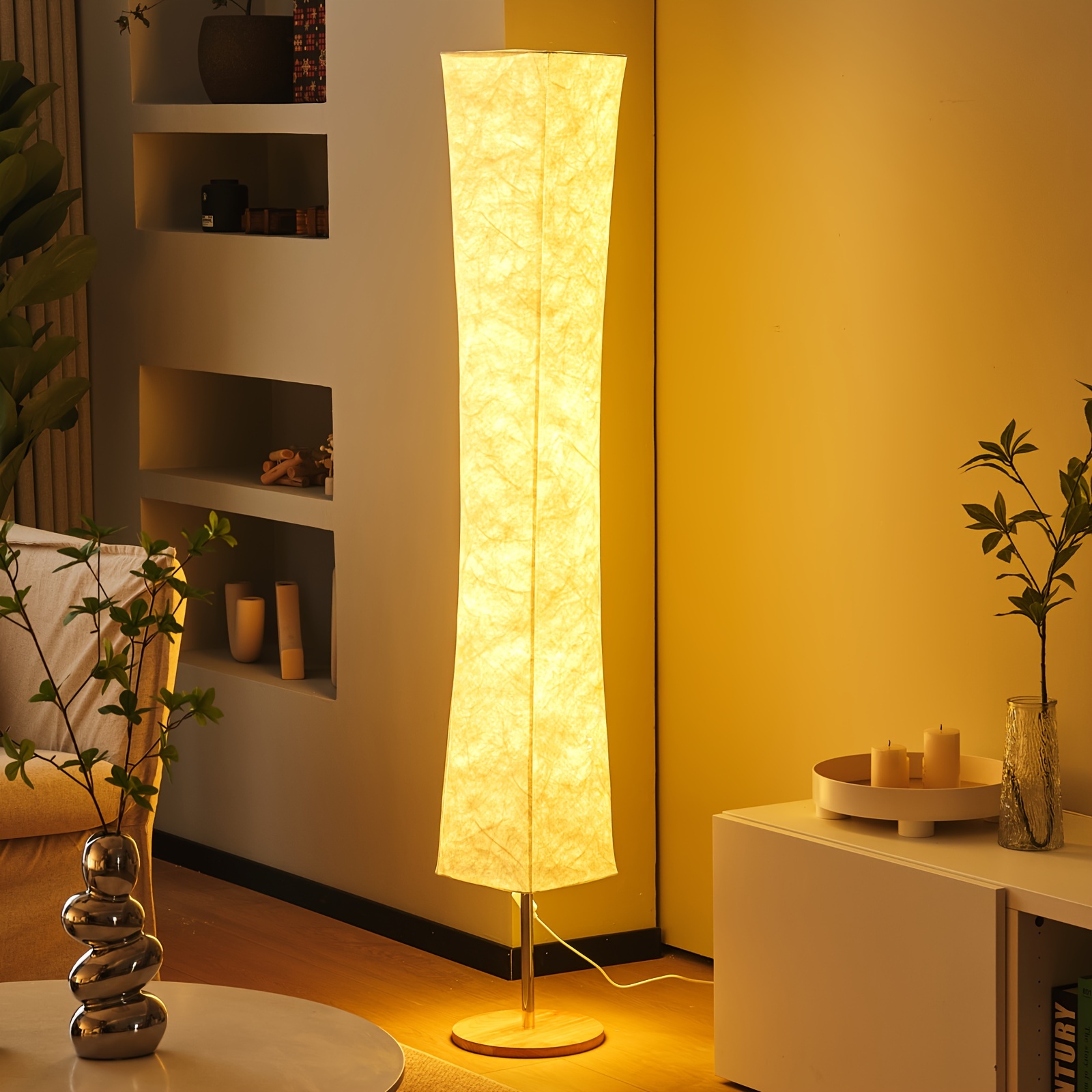 

1 Set Of Soft Floor Lamp, Waist Minimalist Design, Usb Modern Ultra-thin Warm Light 3000k Led Special Fabric Shade Balcony Light, Suitable For Living Room And Bedroom Gifts