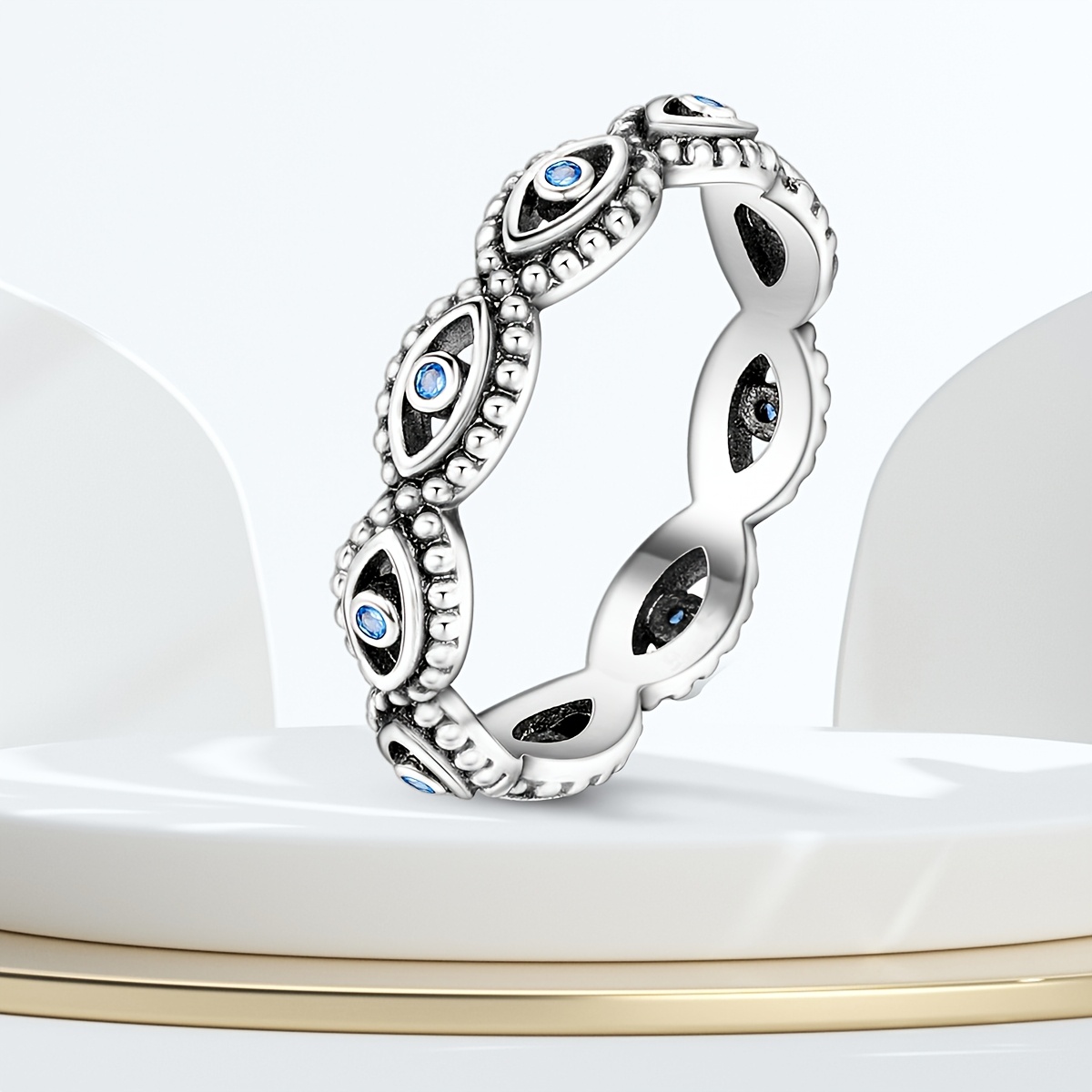 Women's Evil Eye Ring Design, Stylish Gift
