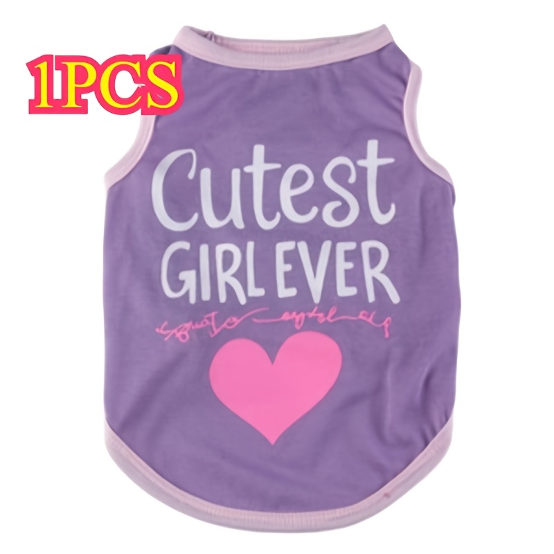 1pc In Random Stylearrogant Princess Series Vest, New 2026 Thin Breathable Dog Clothes For Teddy & Bichon