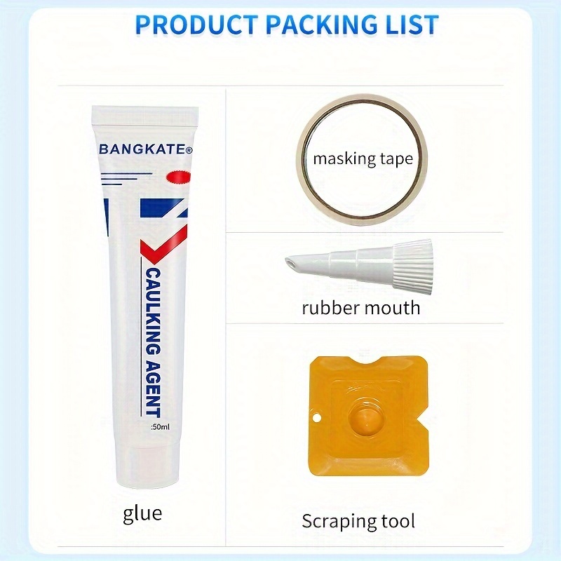 Premium Plastic Steel Mud Beauty Seam Glue/for Basin Rack, Shower Room, Sink Edge, Toilet, Bathtub, Floor Tile, Wall Tile, TV Background Wall, Home Waterproof