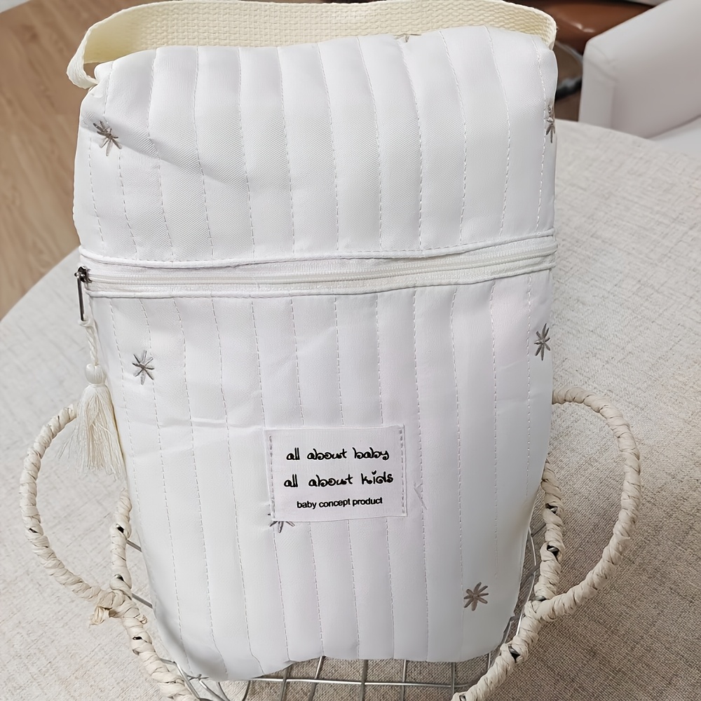 Multi-Functional Patchwork Diaper Organizer Bag