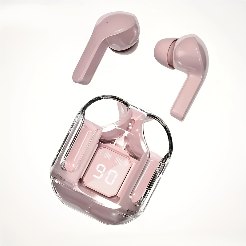 26 Models Of Wireless Transparent Earphones, Long , Semi-, Bt5.0, Type-c Usb Charging, Built-in , Suitable For Sports And Gaming, Unisex, Made Of Plastic, Includes Charging Cable, Wireless Earphones
