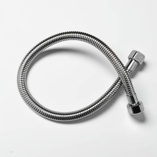 1 57cm 22 44in stainless steel shower hose designed for connecting bathroom fixtures featuring 1 2 inch male threads this resistant plumbing tube is suitable for toilets showers and sinks