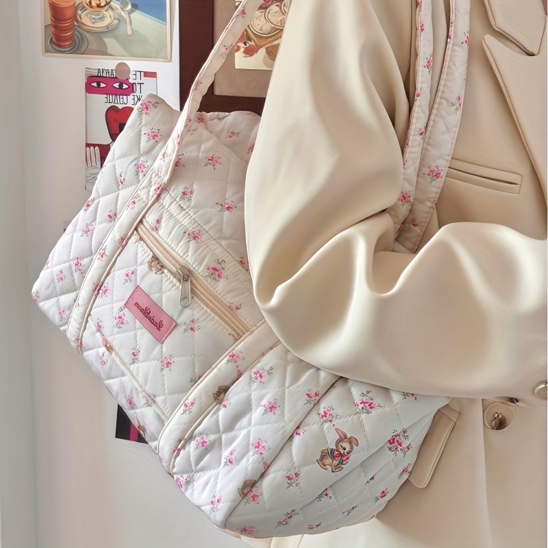women's fashion white floral shoulder bag - Temu