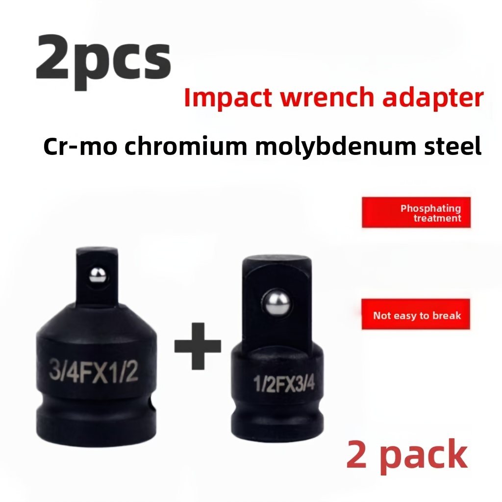 TEMU Set Of 2 Pneumatic Socket Reducers, 1/2