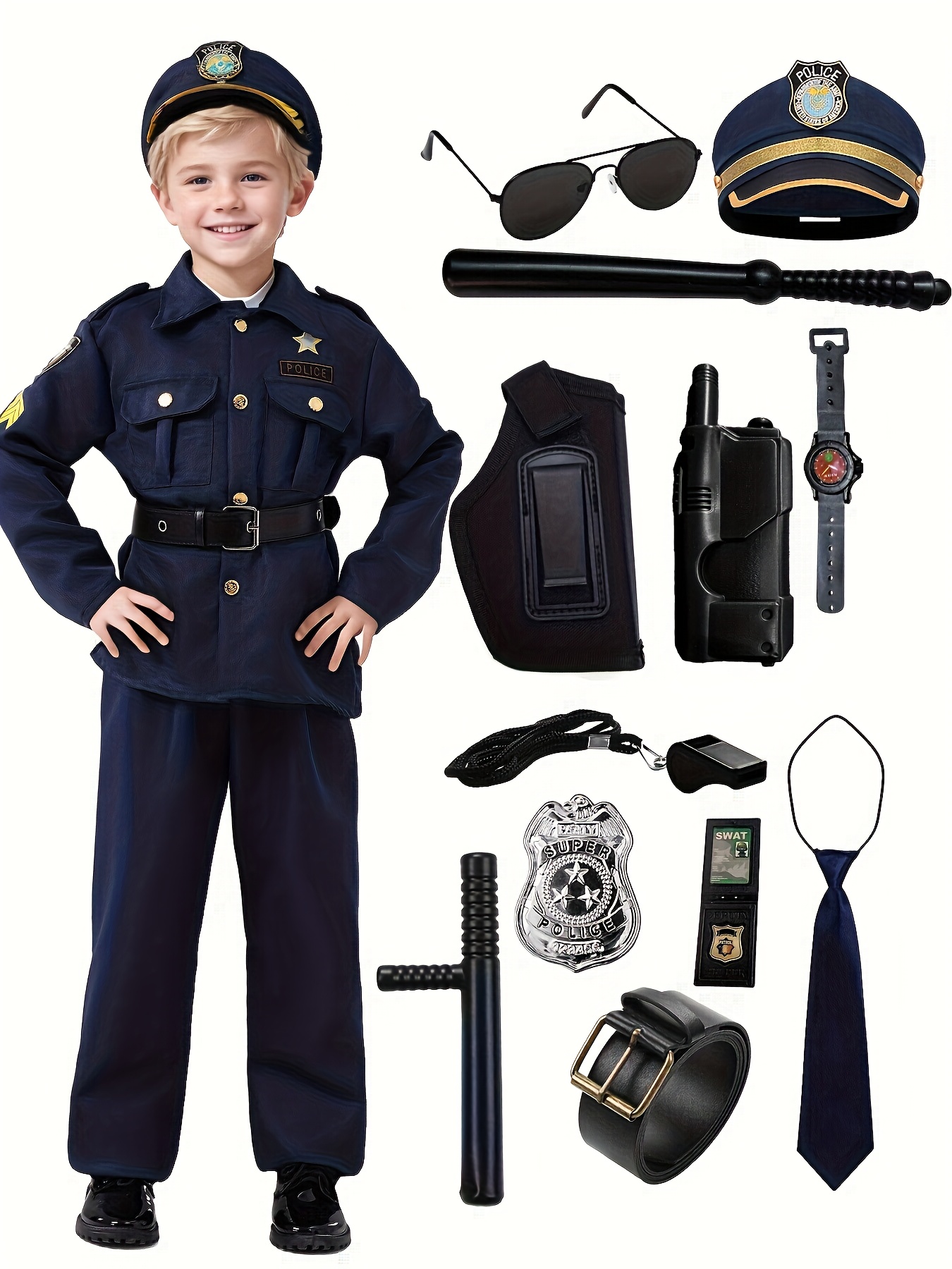kids police costume sold on Temu New Zealand