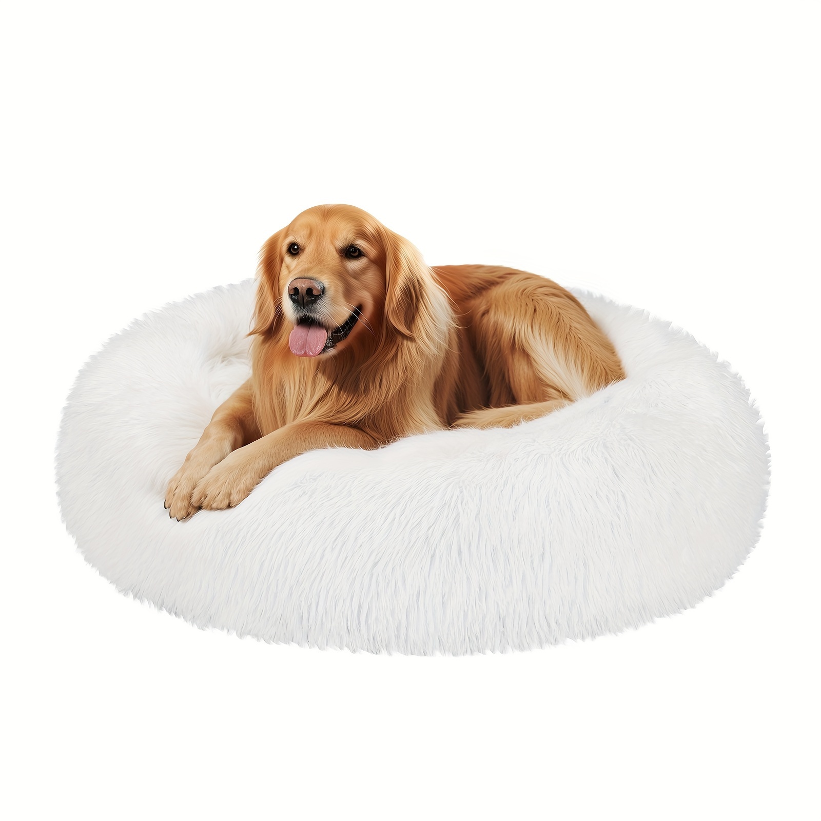 

Veehoo Dog Bed For Large, Medium, Small, And Extra Small Breeds, Round Design With Non-slip Bottom, Machine Washable, Calming And Comfortable