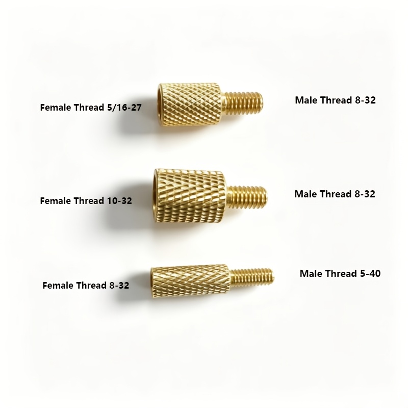 6pcs Solid Brass Gun Cleaning Rod Adapter Set