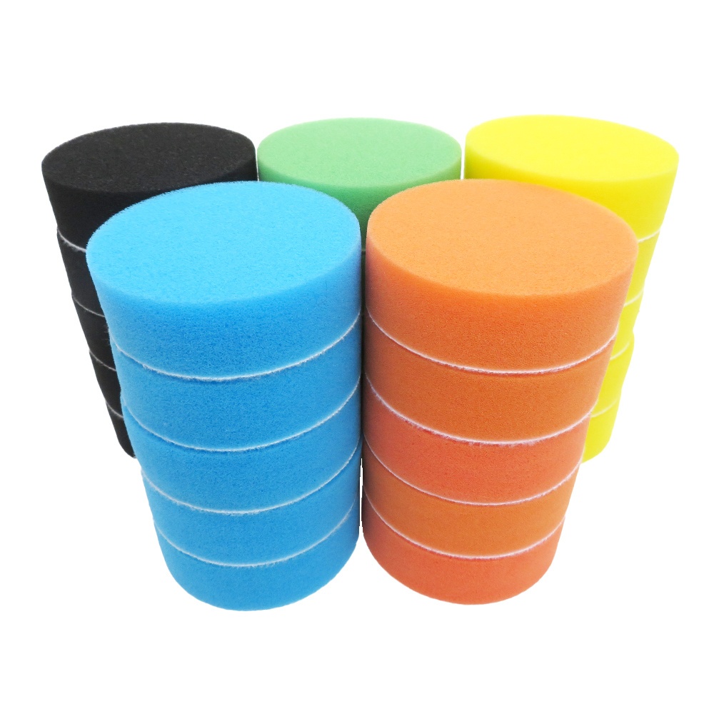 TEMU 25pcs Foam Polishing Pad Set, 7.62cm In Size, Designed For Polishing, Waxing, And Auto Body Repair, Suitable For Car Polishers