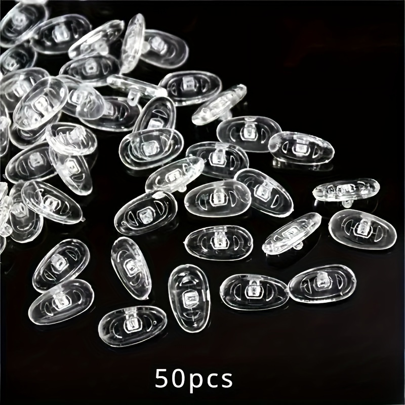 

50pcs Comfortable Silicone Eyeglass Nose Pads - Hypoallergenic, Ideal For Glasses Repair & Replacement