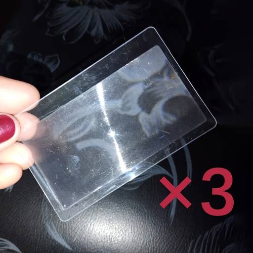 set of 1 3 card magnifiers designed like bookmarks portable tools offer 3x magnification with a lens reading tiny text in books magazines and newspapers