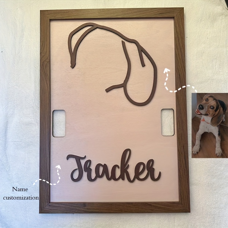 TEMU Cadre de mémoire pour animaux de compagnie personnalisé - Boîte de mémoire en bois artisanale avec nom et dates personnalisés, cadeau de mémoire