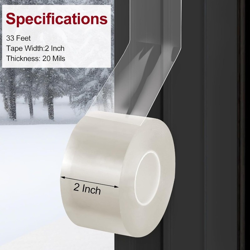 Fonsbleaudy 3-Window Shrink Film Window Insulation kit(62-Inch x 126