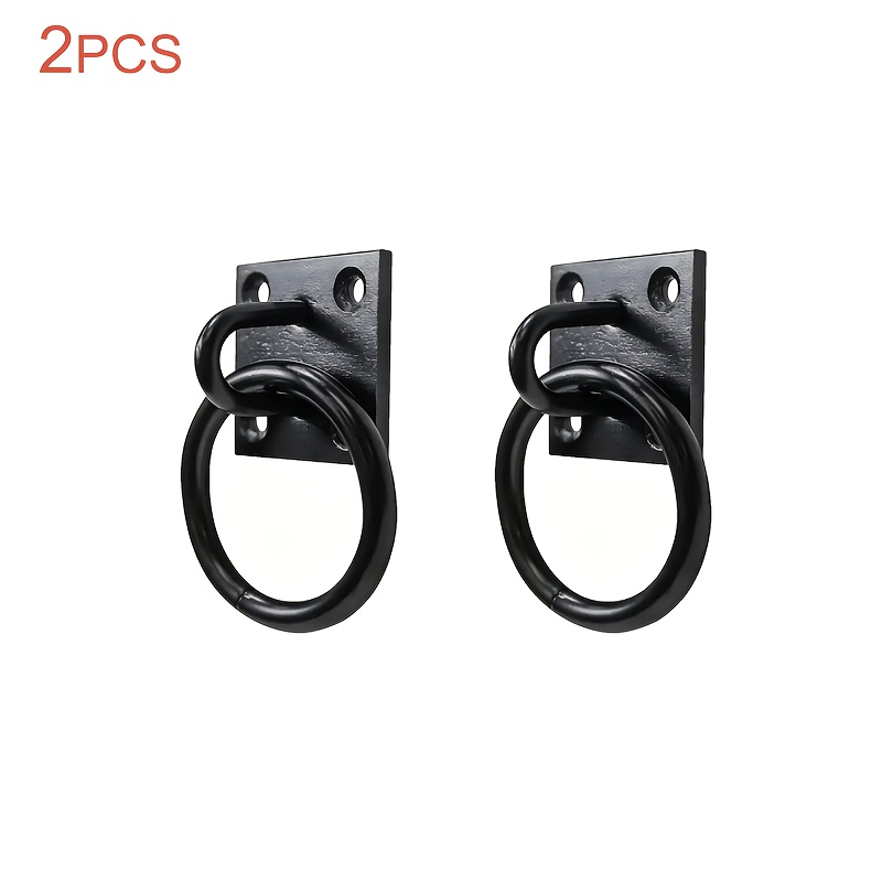 TEMU 2/4pcs Square Fastening Anchor Rings, Heavy-duty Fixed Ring Plates, Suitable Horse Lanyards, Trucks, Rvs, Ships - Fixed Picture Frame