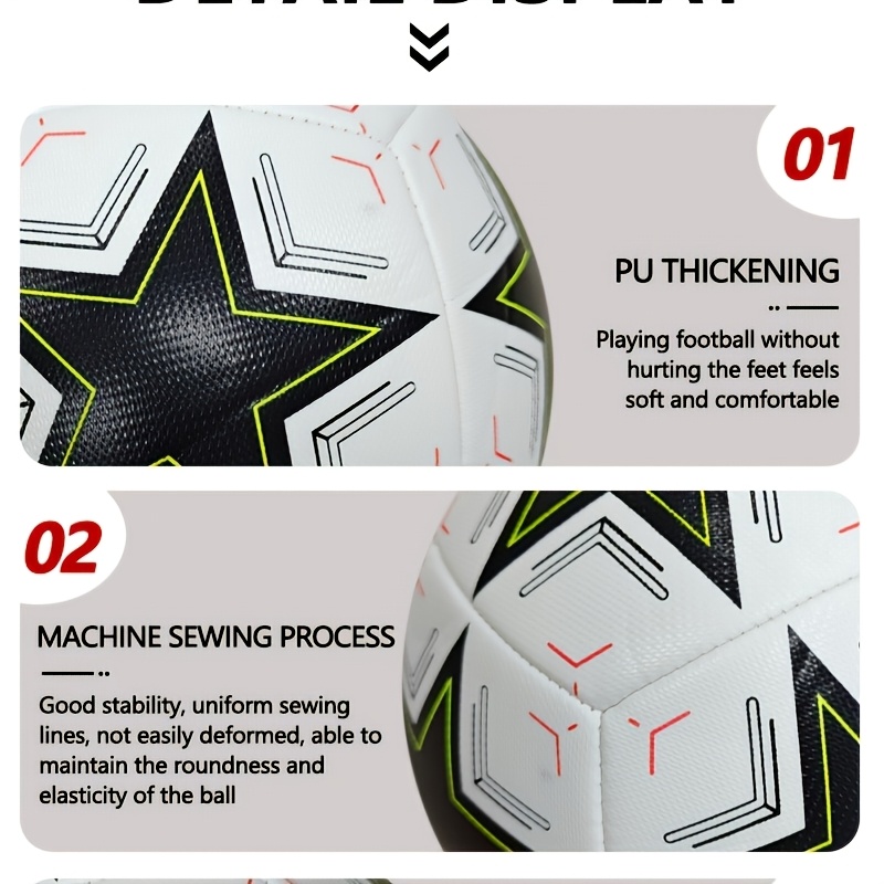 1 Standaard Formaat 5 Machine Gestikte Voetbal