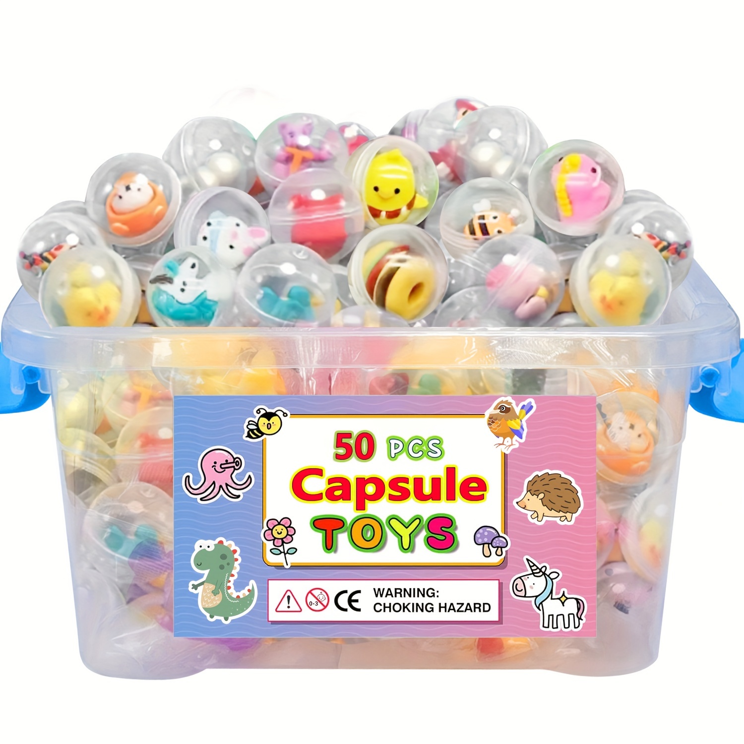 50pcs assorted mini dolls in clear capsules perfect for gumball machines party favors surprise prizes details 1