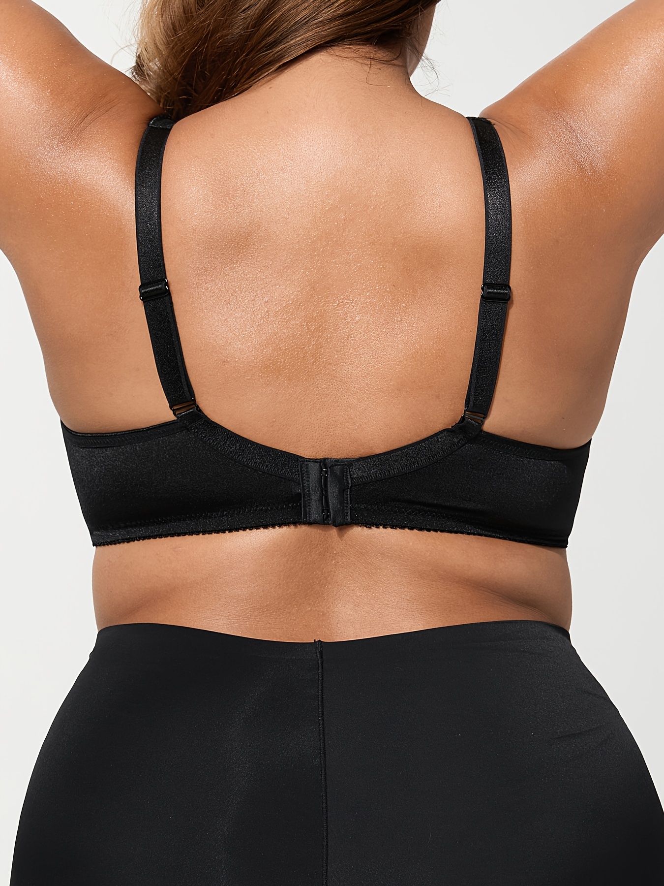 Elegant Plus-Size Women'S Breathable Lace Trim Bralette - Wireless, No-Pad Design with Medium Stretch, Perfect for Casual Attire, Everyday Bra|Elegant Lingerie|Breathable Fabric, Lingerie Accessories