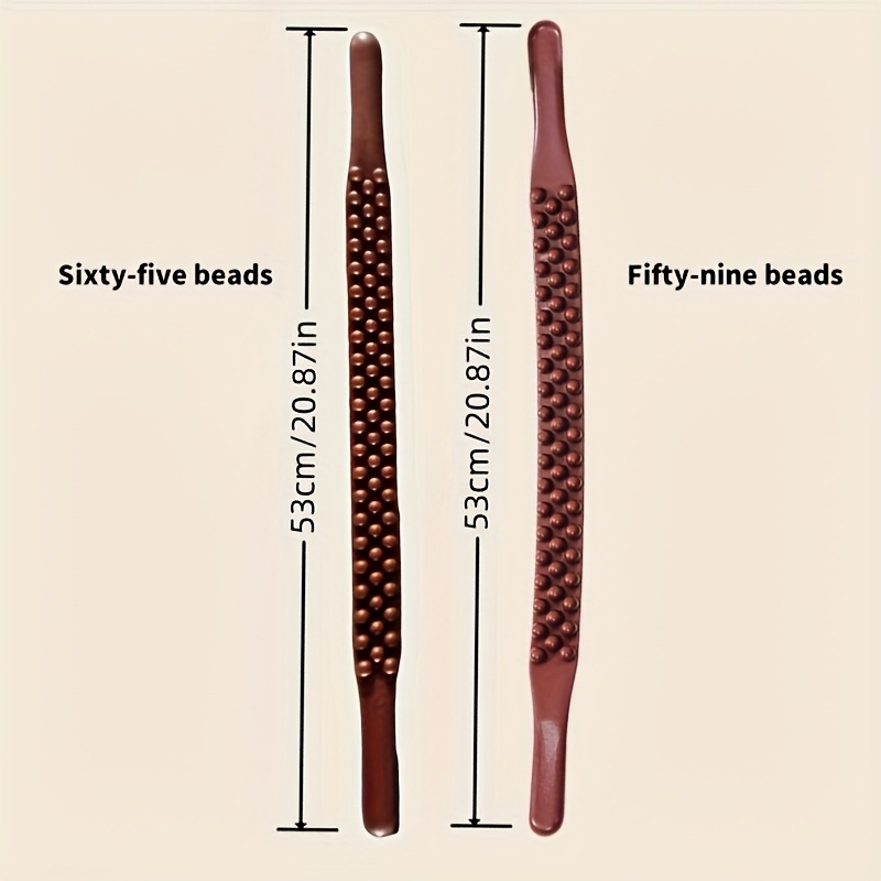 2pcs black retractable   scratcher with 59 beads 65 beads triple row massager gua sha board stick massage tool for muscle relaxation and   circulation   for back neck shoulder and legs muscle massager ergonomic massager durable plastic Product details 0