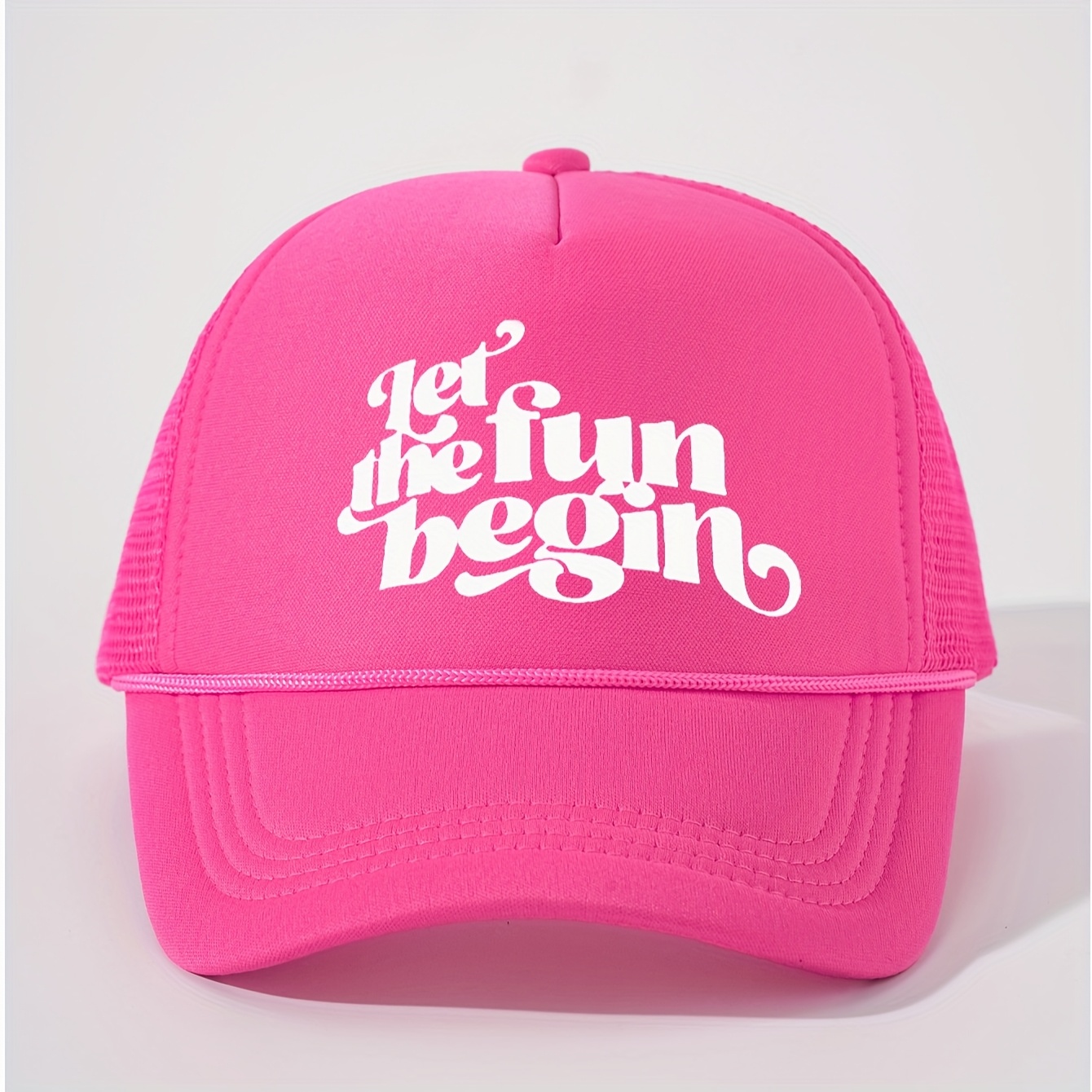 TEMU 1 Casquette de unisexe imprimée "Que " en éponge avec cordon de serrage, casquette de respirante et réglable pour femme, chapeau de couple Y2K à