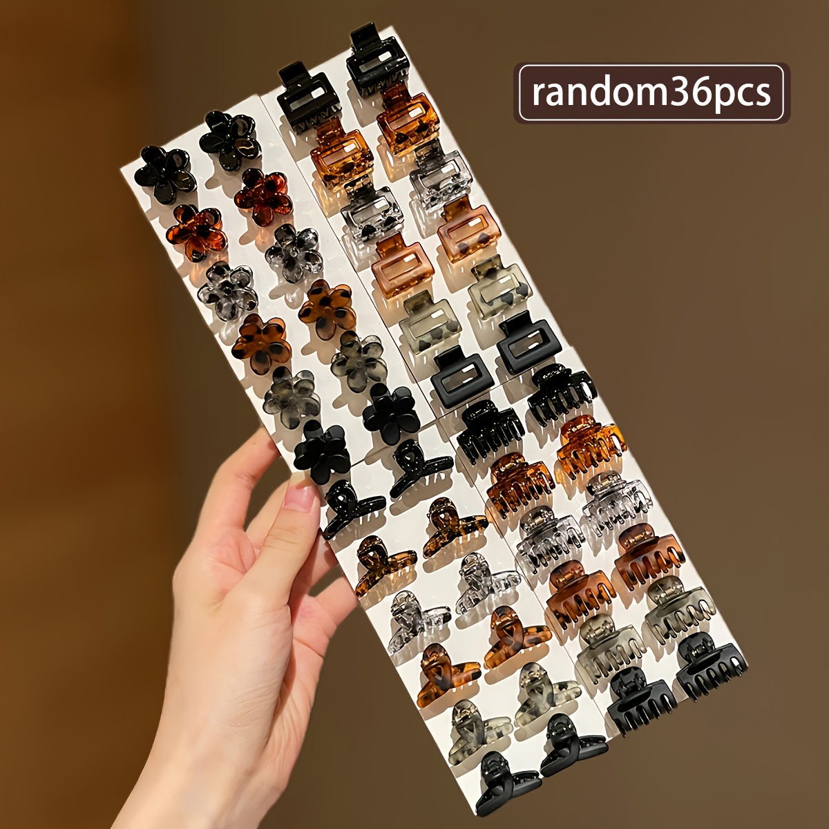 12 24 36 48pcs elegant retro leopard print transparent hair clips suitable for women transparent clip hair accessories with knot styles for parties weddings everyday gift hair clips 12 24 36 48pcs
