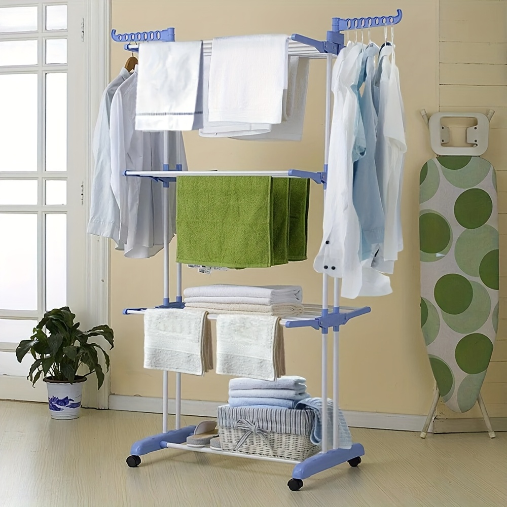 NEW 4 Tier Clothes Airer Rack Foldable Indoor Outdoor Laundry Dryer/Shoe Rail Hanger, Drying Racks