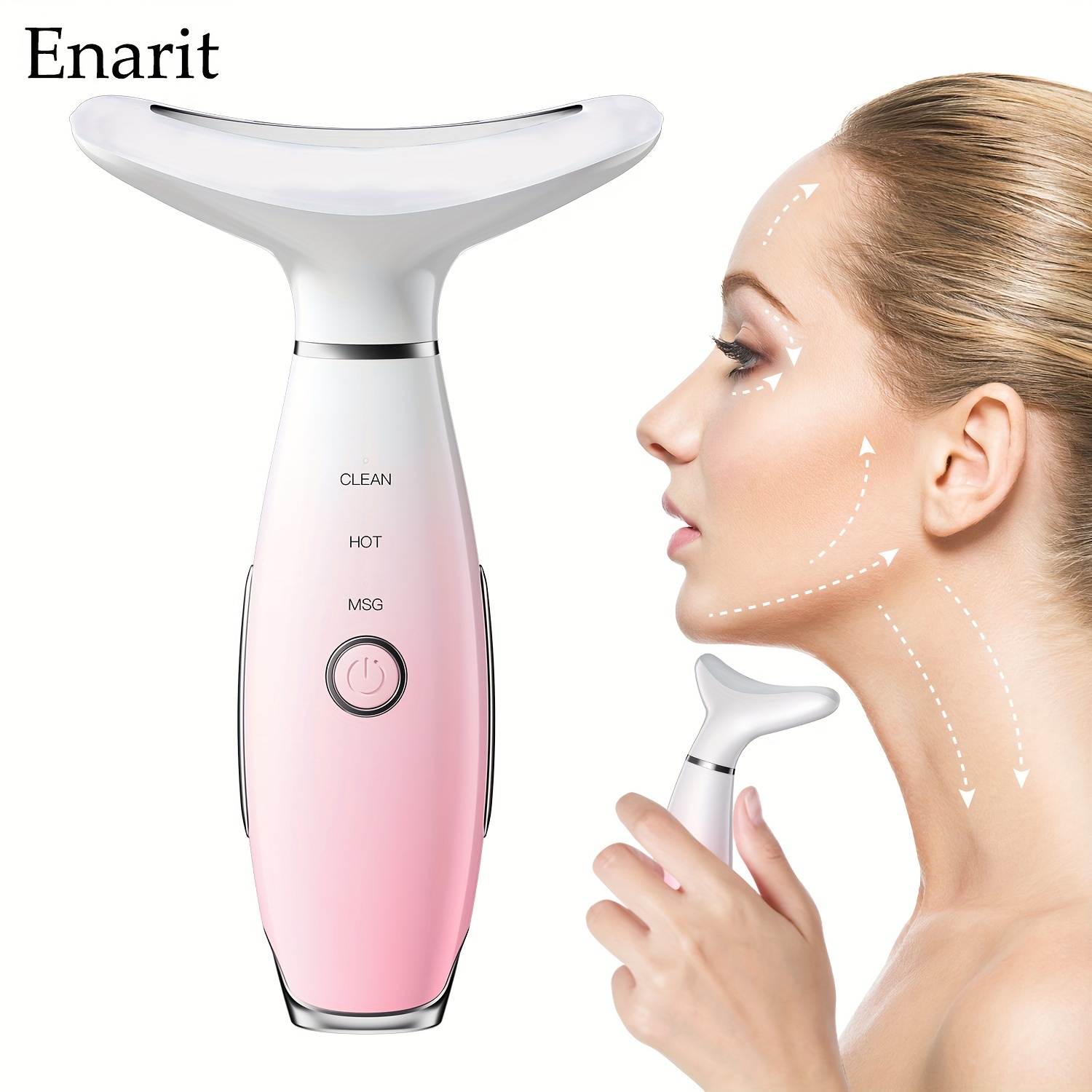 

Enarit Face And Neck Massager, Facial Skin Care Beauty Meter, Rechargeable Adjustable Heating Vibration Mode, Neck And Facial Skin Massage Tool, Women's